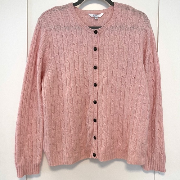 Tabi Pink Delicate Wool Blend Cardigan Sweater Vintage Dainty - Picture 2 of 5